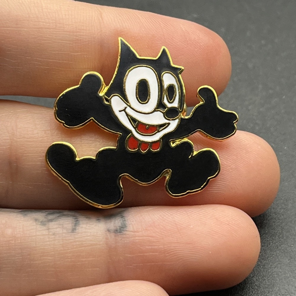 Vintage 1983 Felix The Cat Lapel Hat Pin